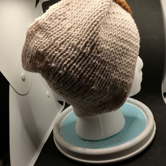 Hand Crafted Unisex Knit Hat Brown Twist Knot Earwarmer Headband Turban Style - Picture 2 of 7